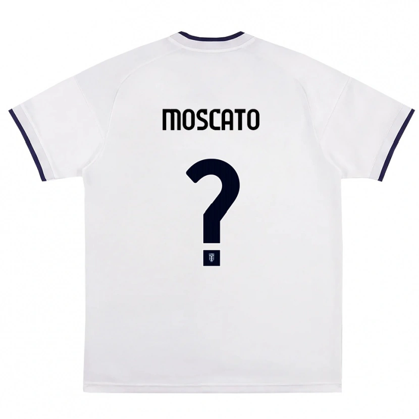 Danxen Bambino Maglia Matteo Moscato #0 Bianco Rosso Blu Reale Kit Gara Away 2026/27 Maglietta
