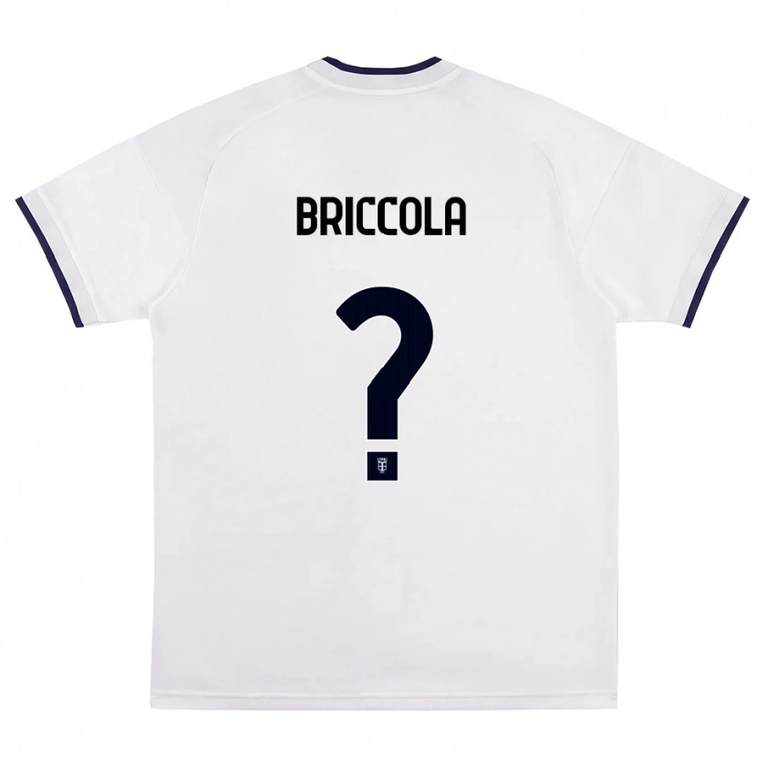 Danxen Bambino Maglia Filippo Briccola #0 Bianco Rosso Blu Reale Kit Gara Away 2026/27 Maglietta