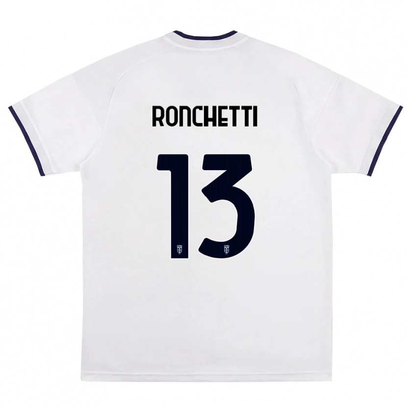 Danxen Bambino Maglia Fabio Ronchetti #13 Bianco Rosso Blu Reale Kit Gara Away 2026/27 Maglietta