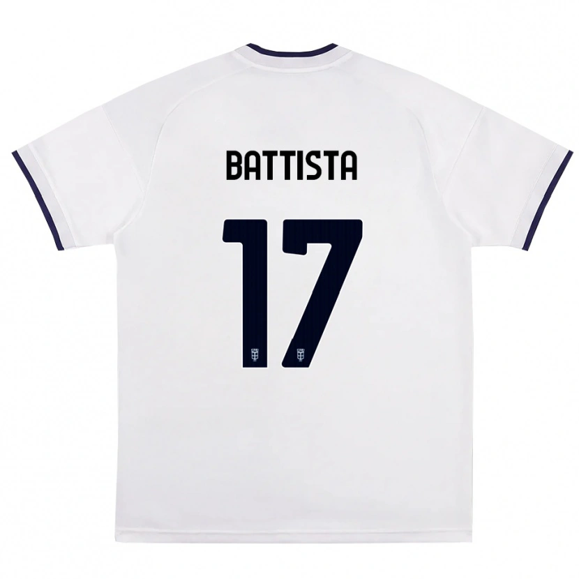 Danxen Bambino Maglia Riccardo Battista #17 Bianco Rosso Blu Reale Kit Gara Away 2026/27 Maglietta