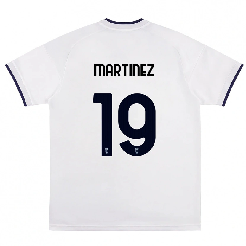 Danxen Bambino Maglia Diego Martinez #19 Bianco Rosso Blu Reale Kit Gara Away 2026/27 Maglietta