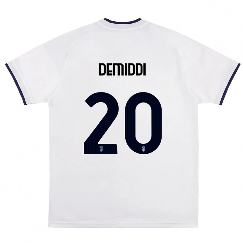 Danxen Bambino Maglia Pedro Demiddi #20 Bianco Rosso Blu Reale Kit Gara Away 2026/27 Maglietta