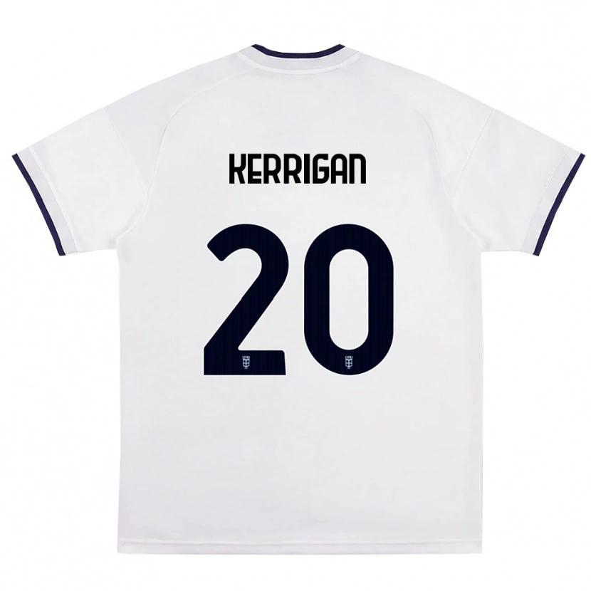 Danxen Bambino Maglia Liam Kerrigan #20 Bianco Rosso Blu Reale Kit Gara Away 2026/27 Maglietta