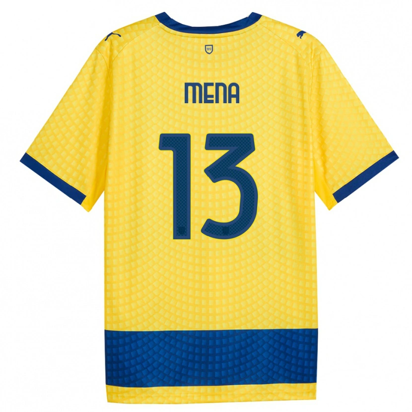 Danxen Bambino Maglia Marlon Mena #13 Giallo Blu Nero Kit Gara Away 2026/27 Maglietta