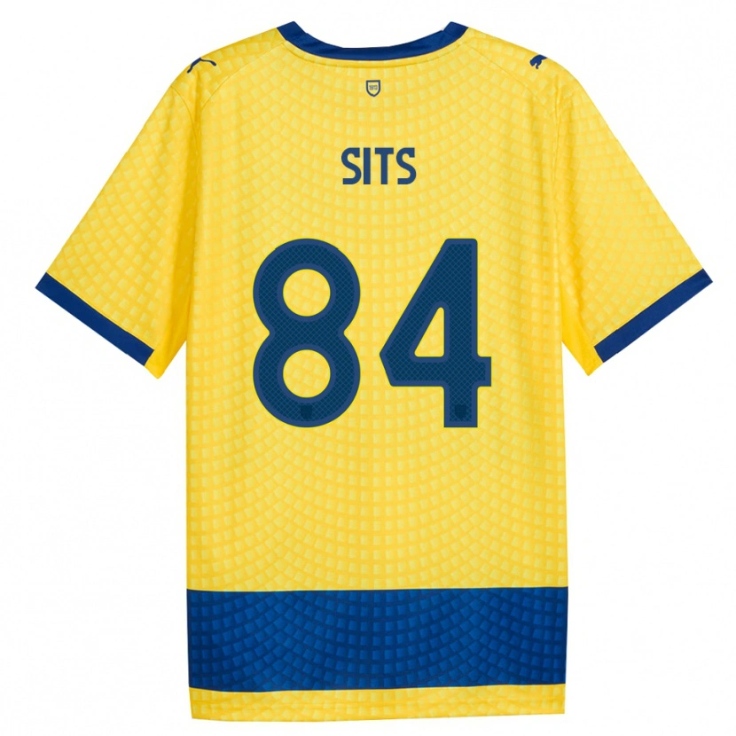 Danxen Bambino Maglia Dario Sits #84 Giallo Blu Nero Kit Gara Away 2026/27 Maglietta
