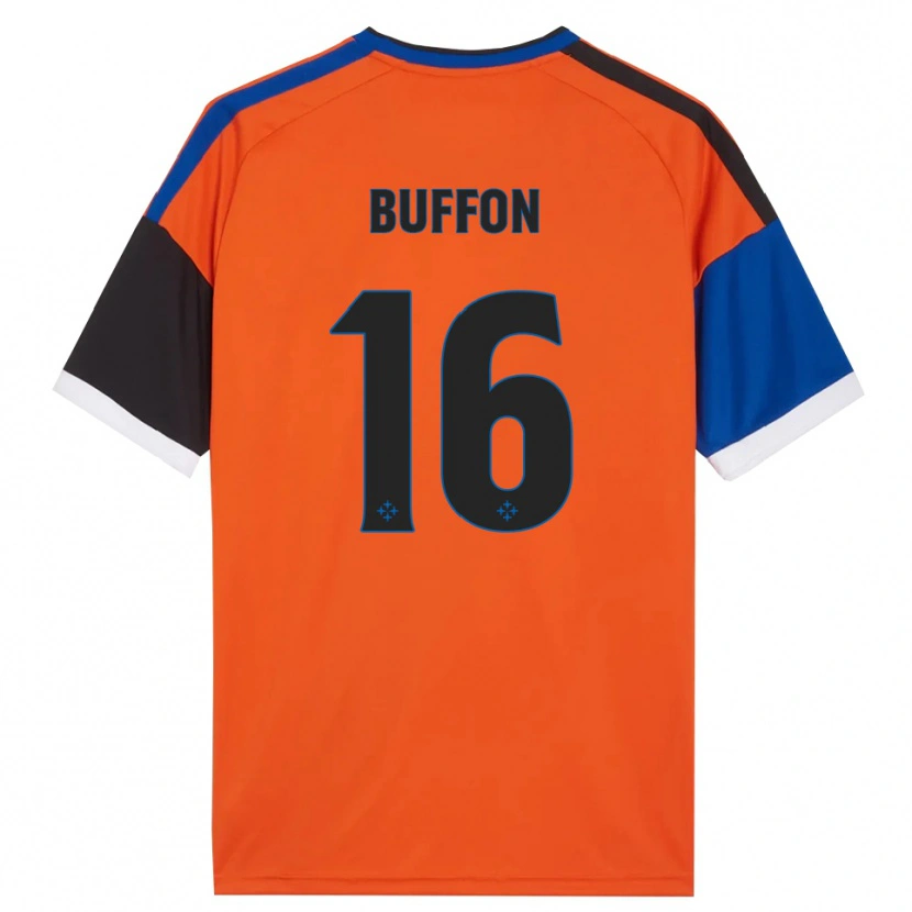 Danxen Bambino Maglia Louis Buffon #16 Arancione Blu Nero Bianco Kit Gara Away 2026/27 Maglietta