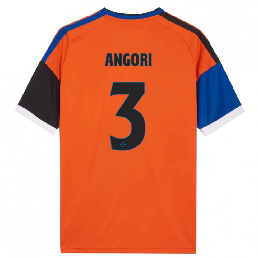 Danxen Bambino Maglia Samuele Angori #3 Arancione Blu Nero Bianco Kit Gara Away 2026/27 Maglietta