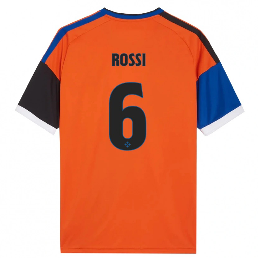 Danxen Bambino Maglia Francesco Rossi #6 Arancione Blu Nero Bianco Kit Gara Away 2026/27 Maglietta