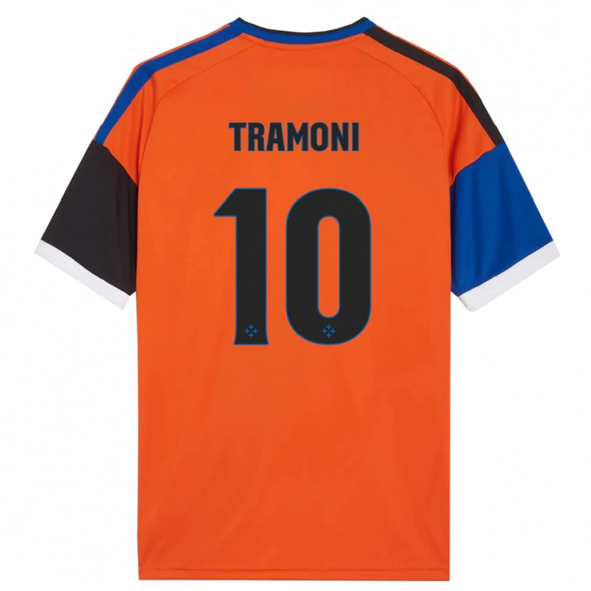 Danxen Bambino Maglia Matteo Tramoni #10 Arancione Blu Nero Bianco Kit Gara Away 2026/27 Maglietta