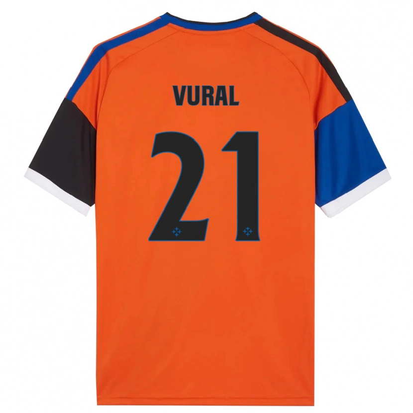 Danxen Bambino Maglia İsak Vural #21 Arancione Blu Nero Bianco Kit Gara Away 2026/27 Maglietta