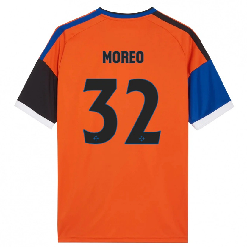 Danxen Bambino Maglia Stefano Moreo #32 Arancione Blu Nero Bianco Kit Gara Away 2026/27 Maglietta