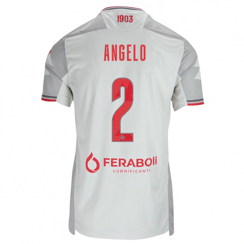 Danxen Bambino Maglia Angelo Antonio Di Palma #2 Grigio Bianco Rosso Kit Gara Away 2026/27 Maglietta