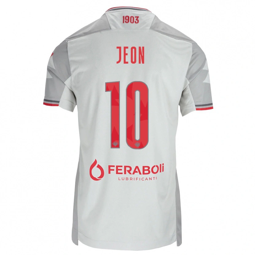 Danxen Bambino Maglia Joseph Jeon #10 Grigio Bianco Rosso Kit Gara Away 2026/27 Maglietta