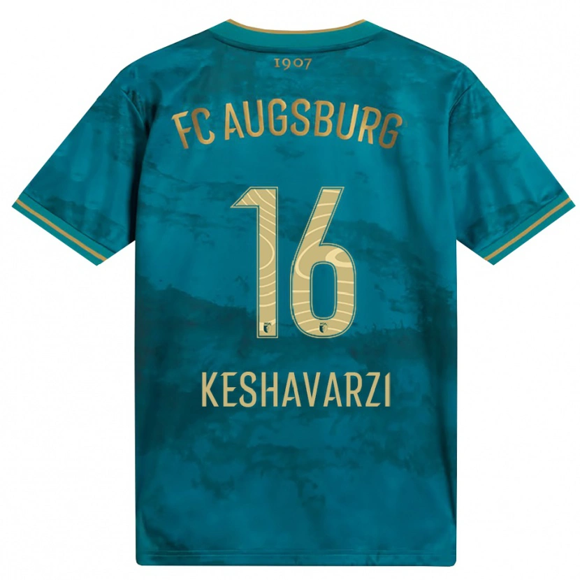 Danxen Bambino Maglia Nicolas Keshavarzi #16 Verde Marrone Kit Gara Away 2026/27 Maglietta