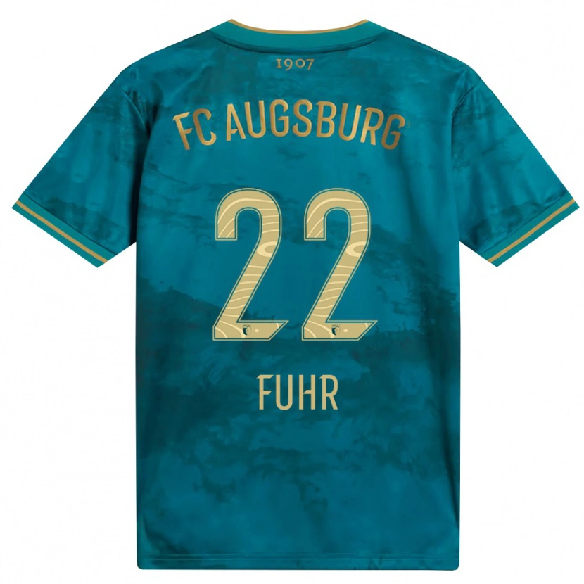Danxen Bambino Maglia Paula Fuhr #22 Verde Marrone Kit Gara Away 2026/27 Maglietta