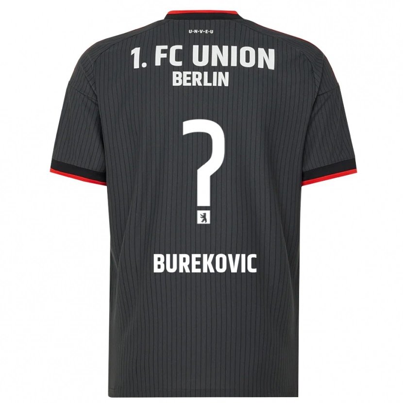 Danxen Bambino Maglia Adin Burekovic #0 Nero Bianco Rosso Kit Gara Away 2026/27 Maglietta