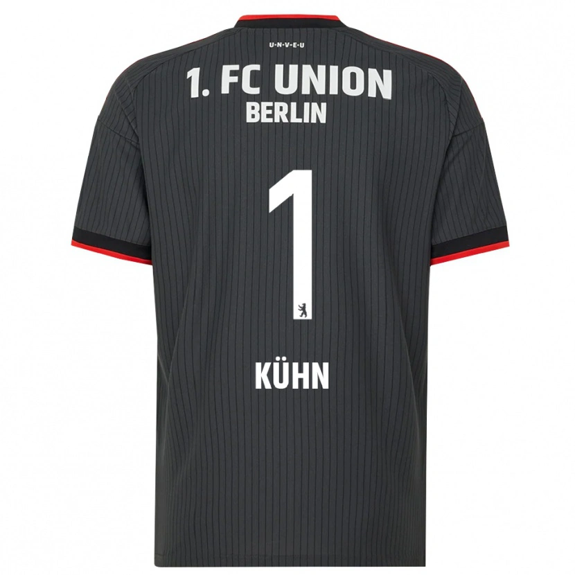 Danxen Bambino Maglia Samuel Kühn #1 Nero Bianco Rosso Kit Gara Away 2026/27 Maglietta