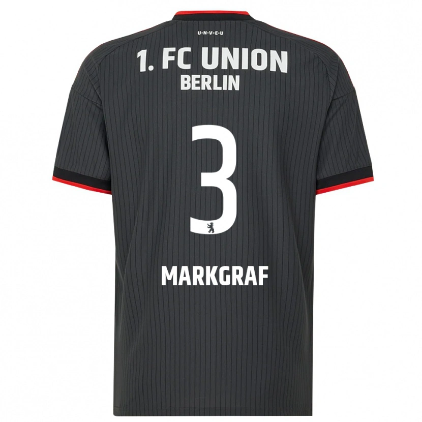 Danxen Bambino Maglia Andrik Markgraf #3 Nero Bianco Rosso Kit Gara Away 2026/27 Maglietta