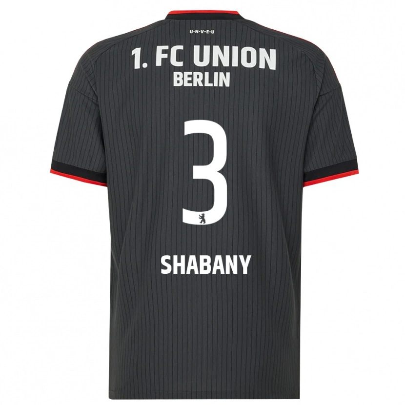 Danxen Bambino Maglia Alec Shabany #3 Nero Bianco Rosso Kit Gara Away 2026/27 Maglietta