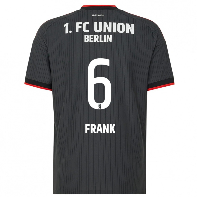 Danxen Bambino Maglia Celine Frank #6 Nero Bianco Rosso Kit Gara Away 2026/27 Maglietta