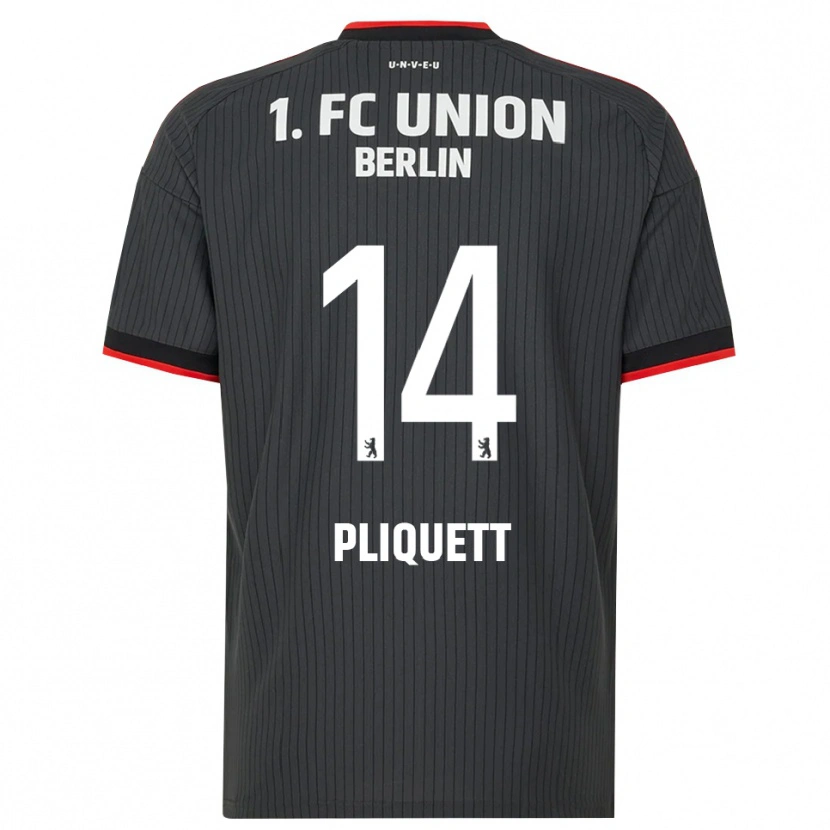 Danxen Bambino Maglia Bruno Pliquett #14 Nero Bianco Rosso Kit Gara Away 2026/27 Maglietta