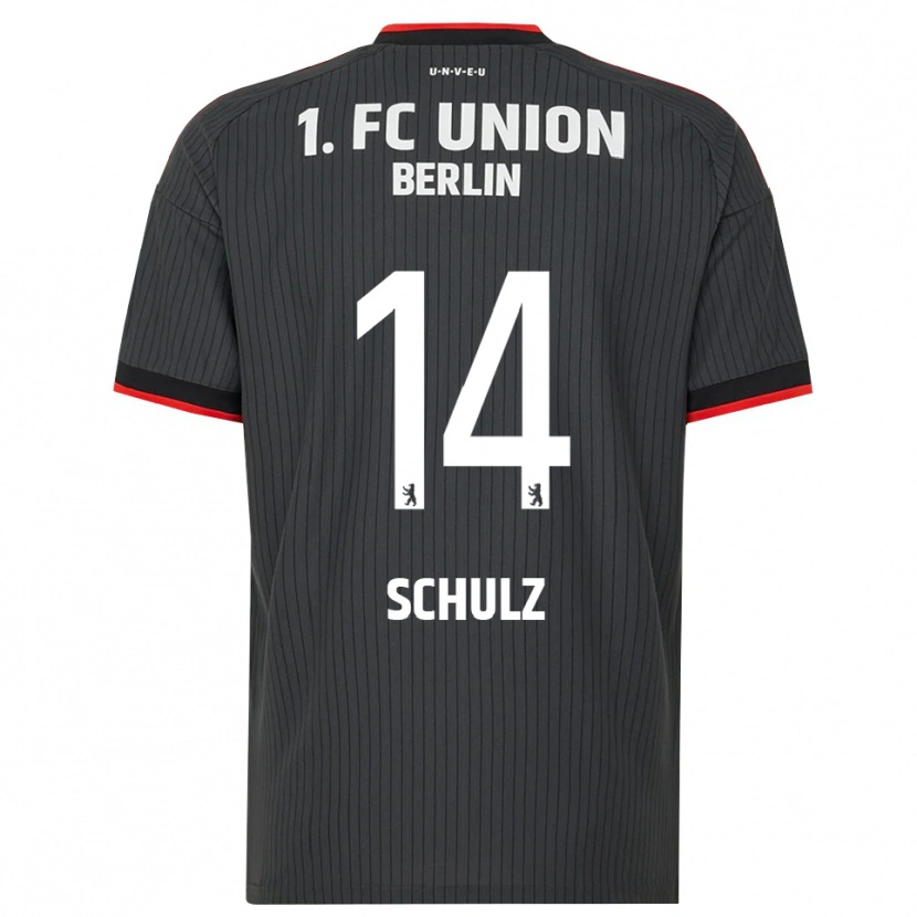 Danxen Bambino Maglia Ginger Schulz #14 Nero Bianco Rosso Kit Gara Away 2026/27 Maglietta