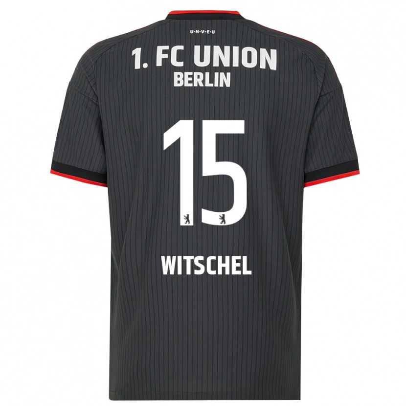 Danxen Bambino Maglia Maxim Witschel #15 Nero Bianco Rosso Kit Gara Away 2026/27 Maglietta