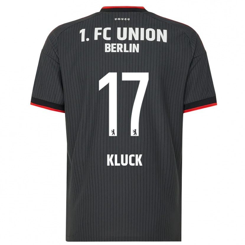 Danxen Bambino Maglia Pierre Kluck #17 Nero Bianco Rosso Kit Gara Away 2026/27 Maglietta