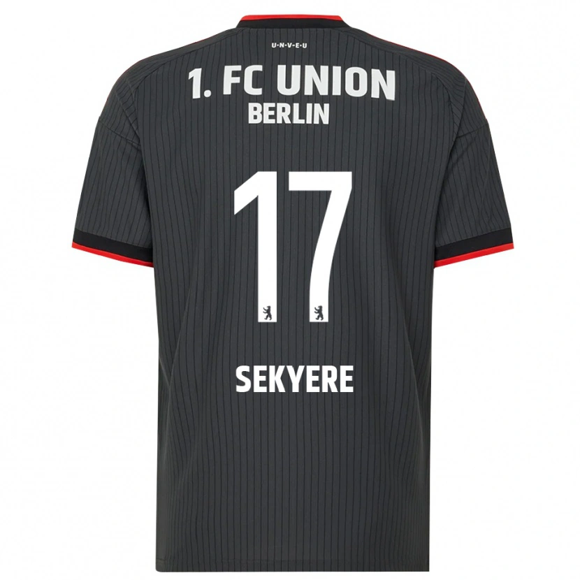 Danxen Bambino Maglia Anderson Sekyere #17 Nero Bianco Rosso Kit Gara Away 2026/27 Maglietta