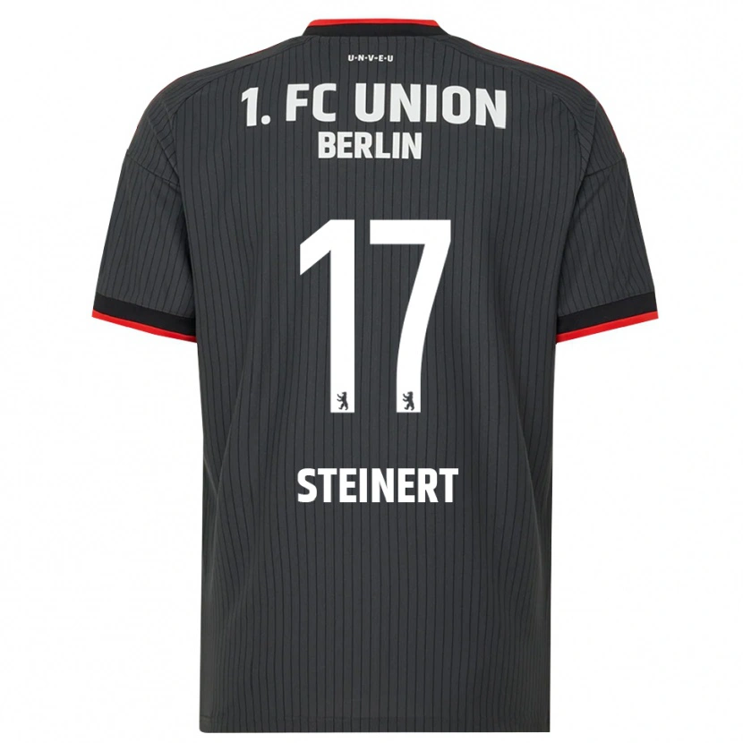 Danxen Bambino Maglia Judith Steinert #17 Nero Bianco Rosso Kit Gara Away 2026/27 Maglietta