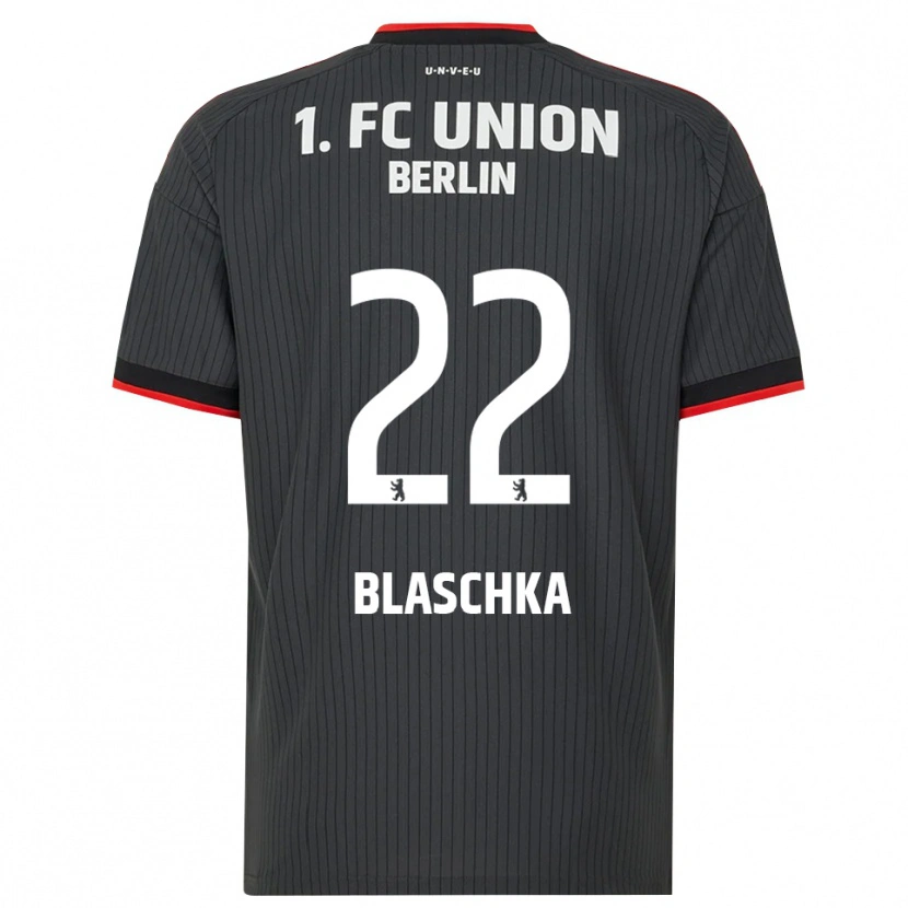 Danxen Bambino Maglia Anouk Blaschka #22 Nero Bianco Rosso Kit Gara Away 2026/27 Maglietta