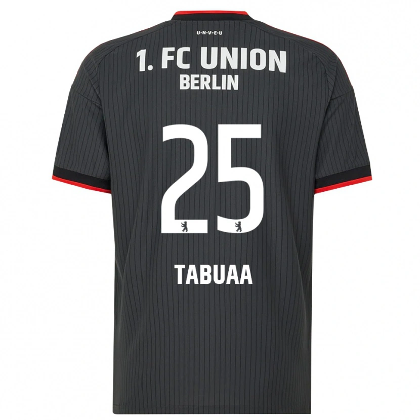 Danxen Bambino Maglia Stephen Tabuaa #25 Nero Bianco Rosso Kit Gara Away 2026/27 Maglietta
