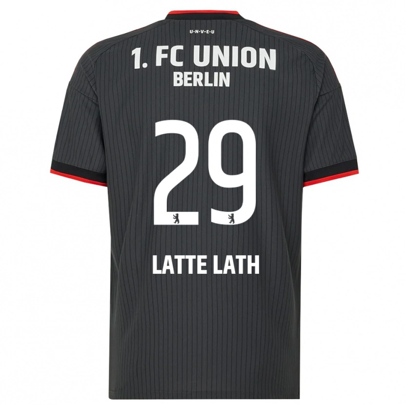 Danxen Bambino Maglia Emmanuel Latte Lath #29 Nero Bianco Rosso Kit Gara Away 2026/27 Maglietta