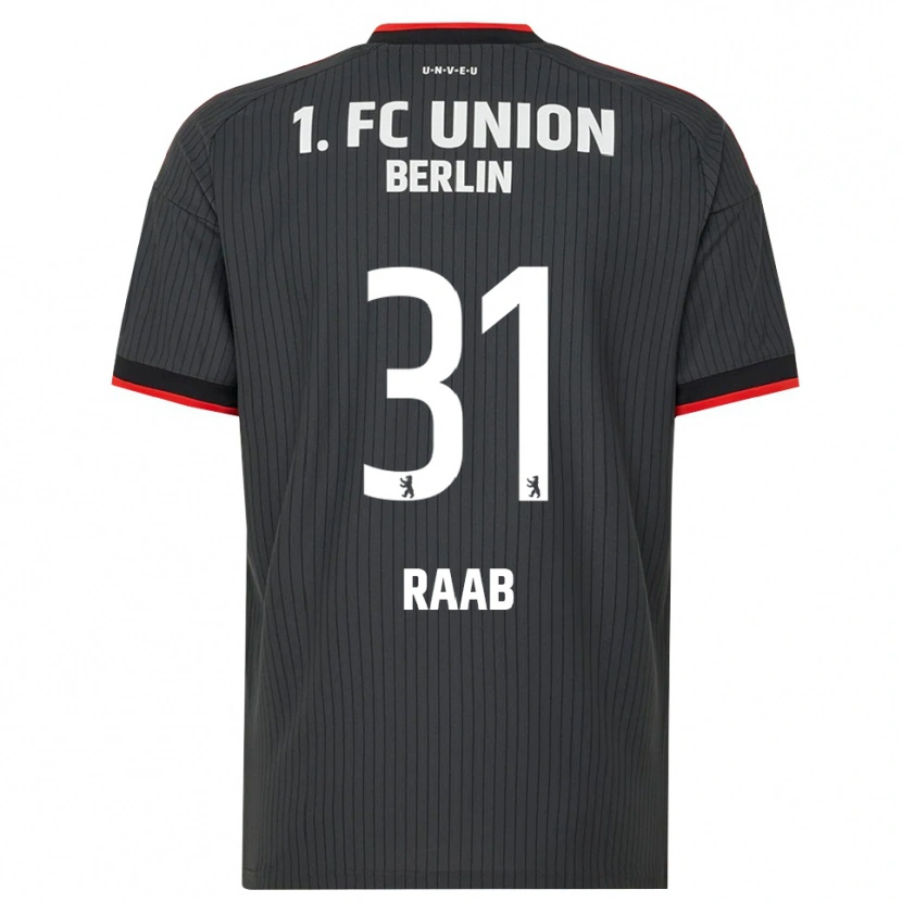 Danxen Bambino Maglia Matheo Raab #31 Nero Bianco Rosso Kit Gara Away 2026/27 Maglietta