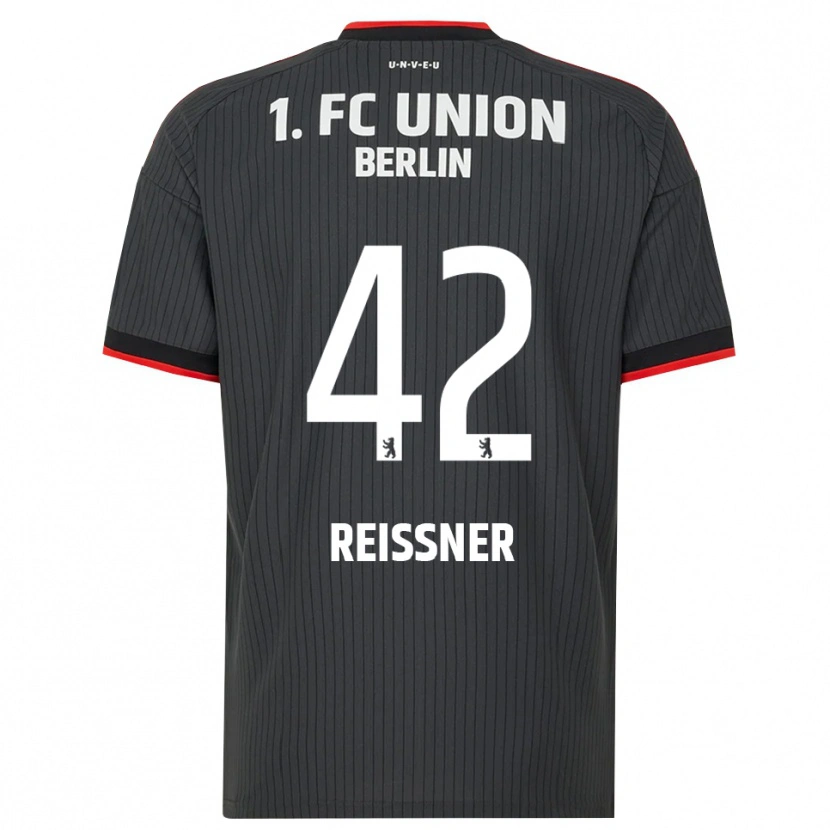 Danxen Bambino Maglia Naika Reissner #42 Nero Bianco Rosso Kit Gara Away 2026/27 Maglietta