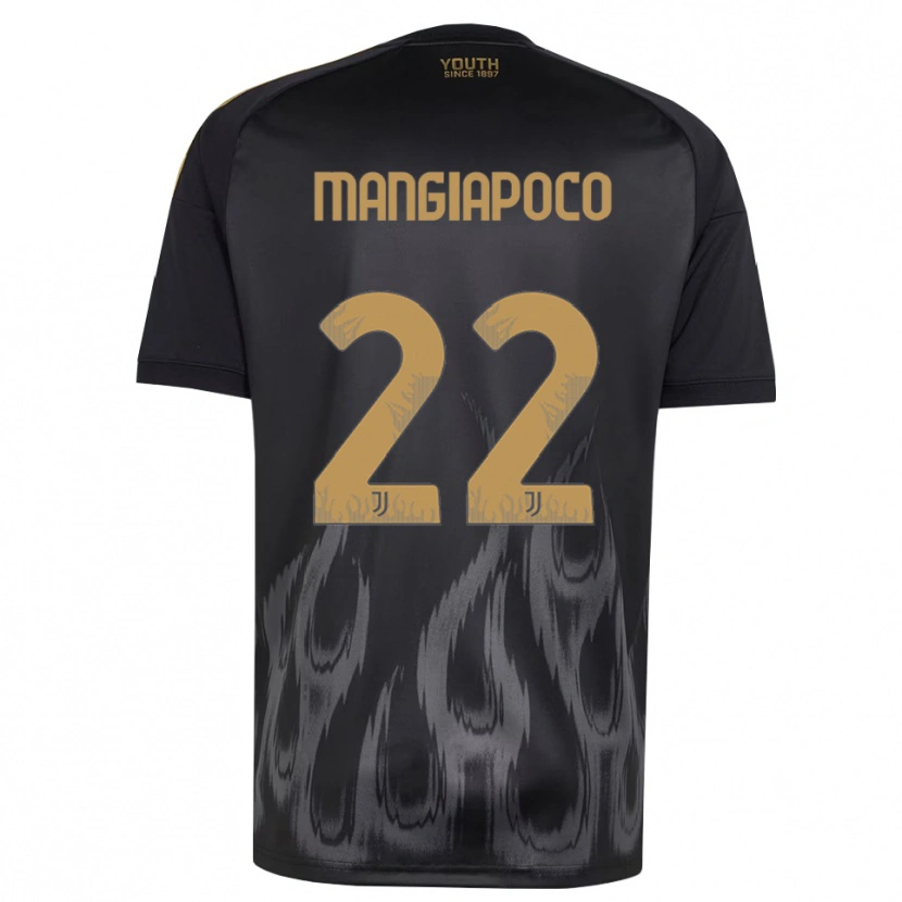 Danxen Bambino Maglia Stefano Mangiapoco #22 Nero Marrone Kit Gara Third 2026/27 Maglietta