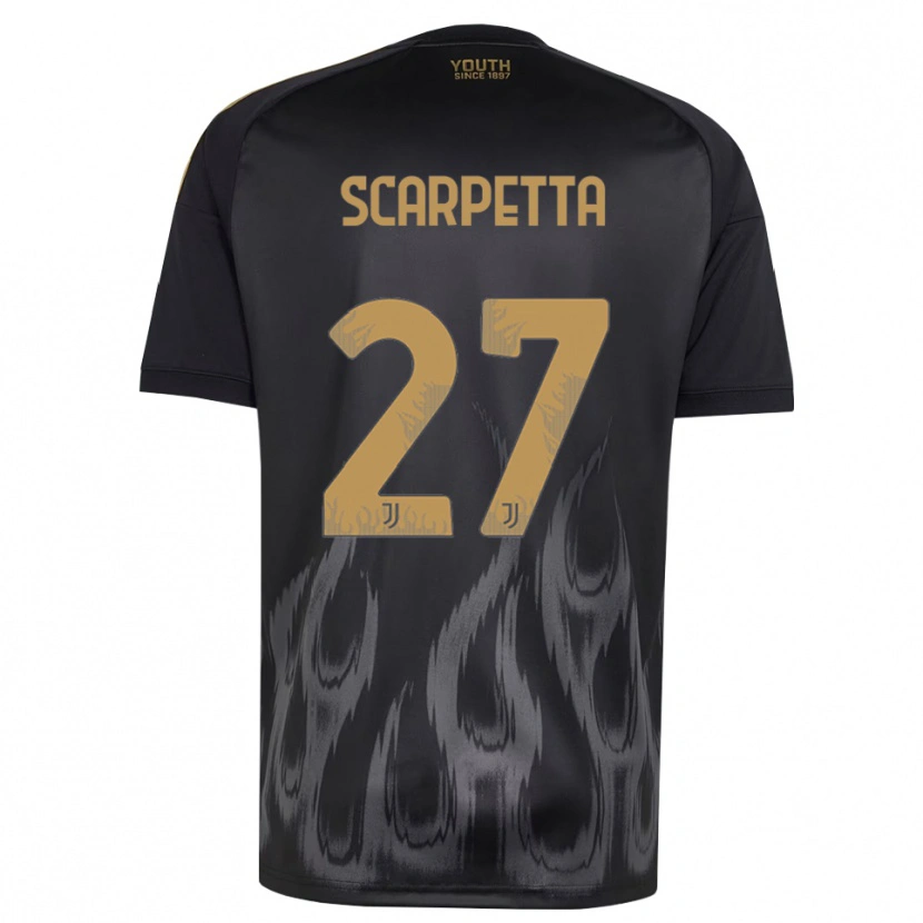 Danxen Bambino Maglia Jacopo Scarpetta #27 Nero Marrone Kit Gara Third 2026/27 Maglietta