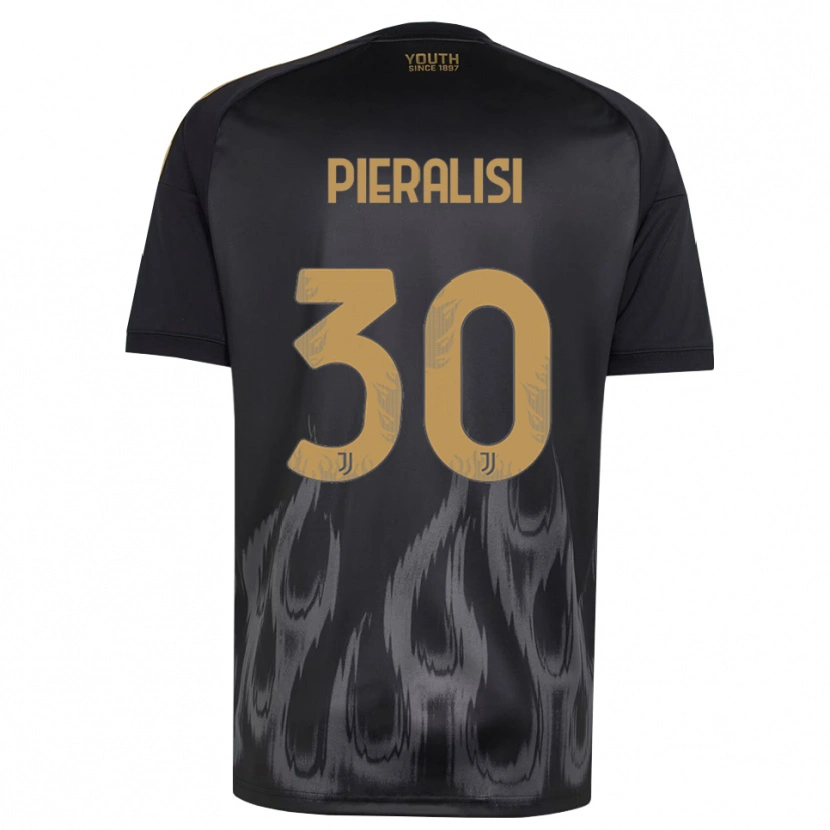 Danxen Bambino Maglia Tommaso Pieralisi #30 Nero Marrone Kit Gara Third 2026/27 Maglietta