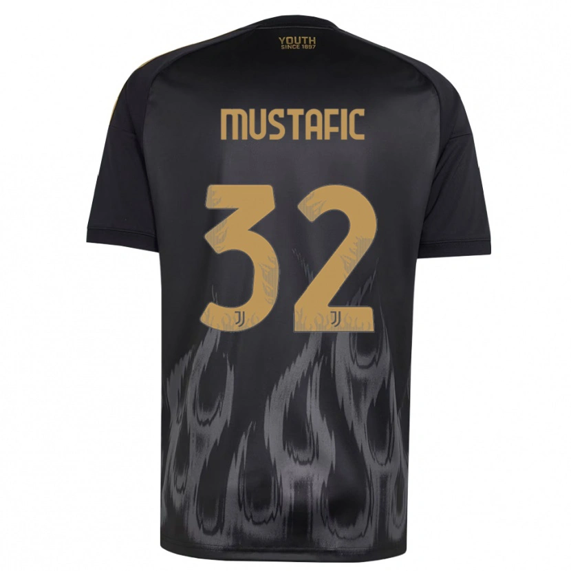 Danxen Bambino Maglia Emma Mustafic #32 Nero Marrone Kit Gara Third 2026/27 Maglietta