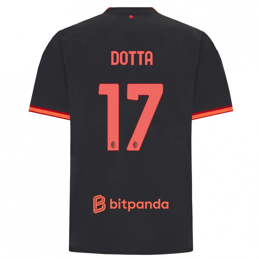 Danxen Bambino Maglia Cristiano Dotta #17 Rosso Nero Kit Gara Third 2026/27 Maglietta