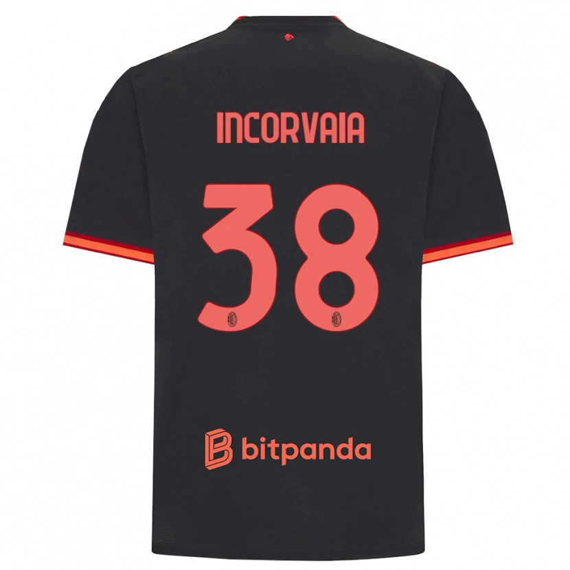 Danxen Bambino Maglia Giovanni Incorvaia #38 Rosso Nero Kit Gara Third 2026/27 Maglietta