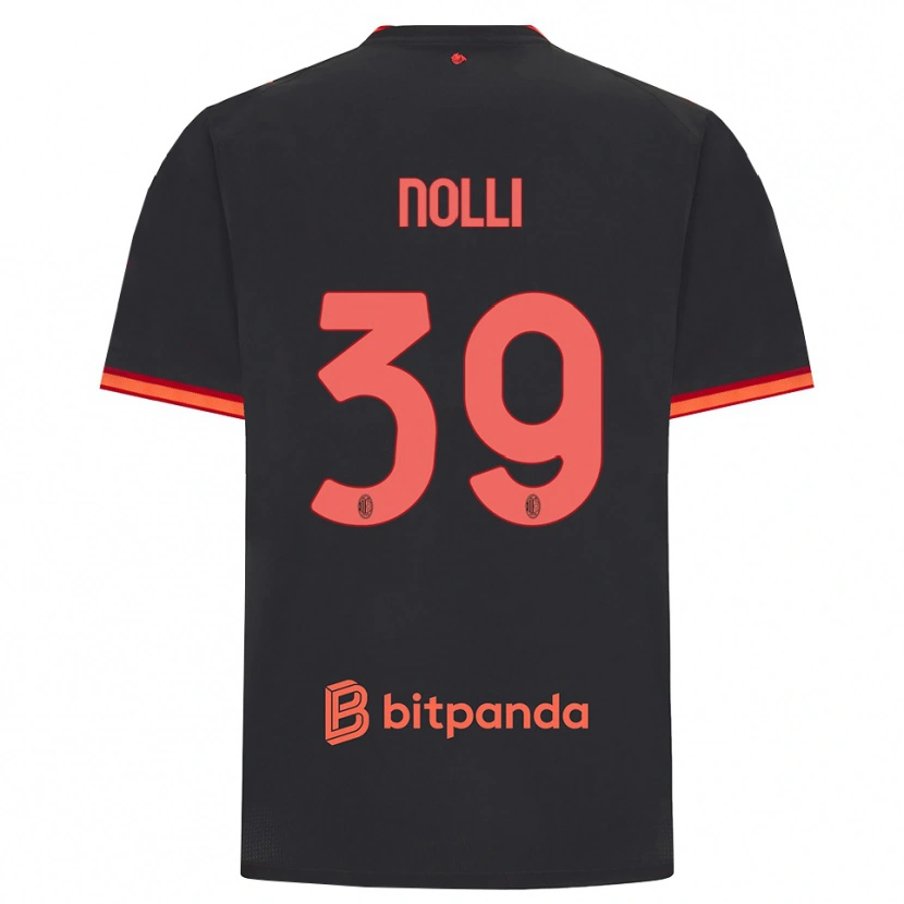 Danxen Bambino Maglia Luca Nolli #39 Rosso Nero Kit Gara Third 2026/27 Maglietta
