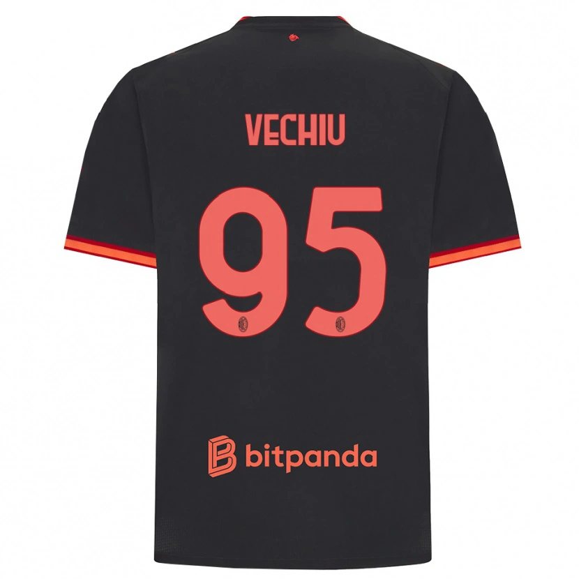 Danxen Bambino Maglia Christian Vechiu #95 Rosso Nero Kit Gara Third 2026/27 Maglietta