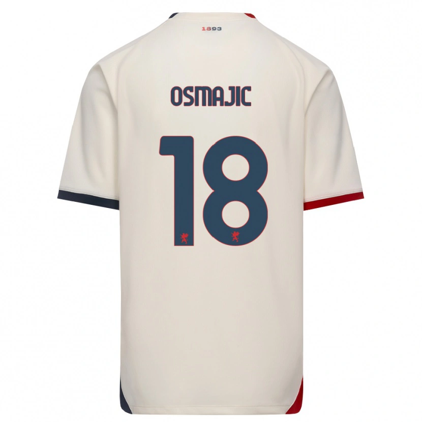 Danxen Bambino Maglia Milutin Osmajic #18 Bianco Avorio Rosso Kit Gara Away 2026/27 Maglietta