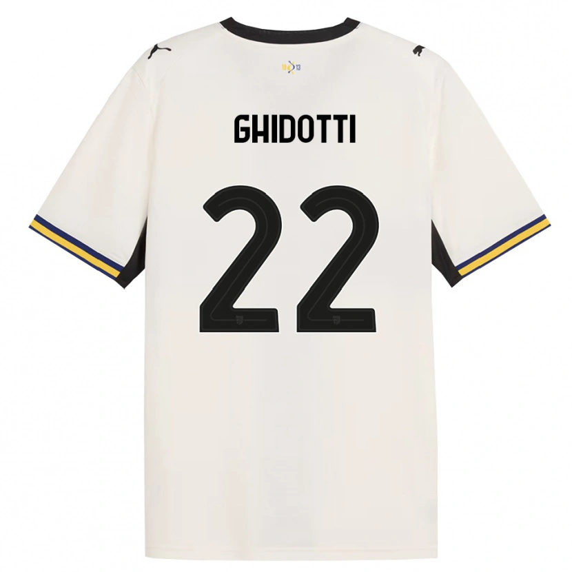 Danxen Bambino Maglia Simone Ghidotti #22 Bianco Avorio Nero Giallo Kit Gara Home 2026/27 Maglietta