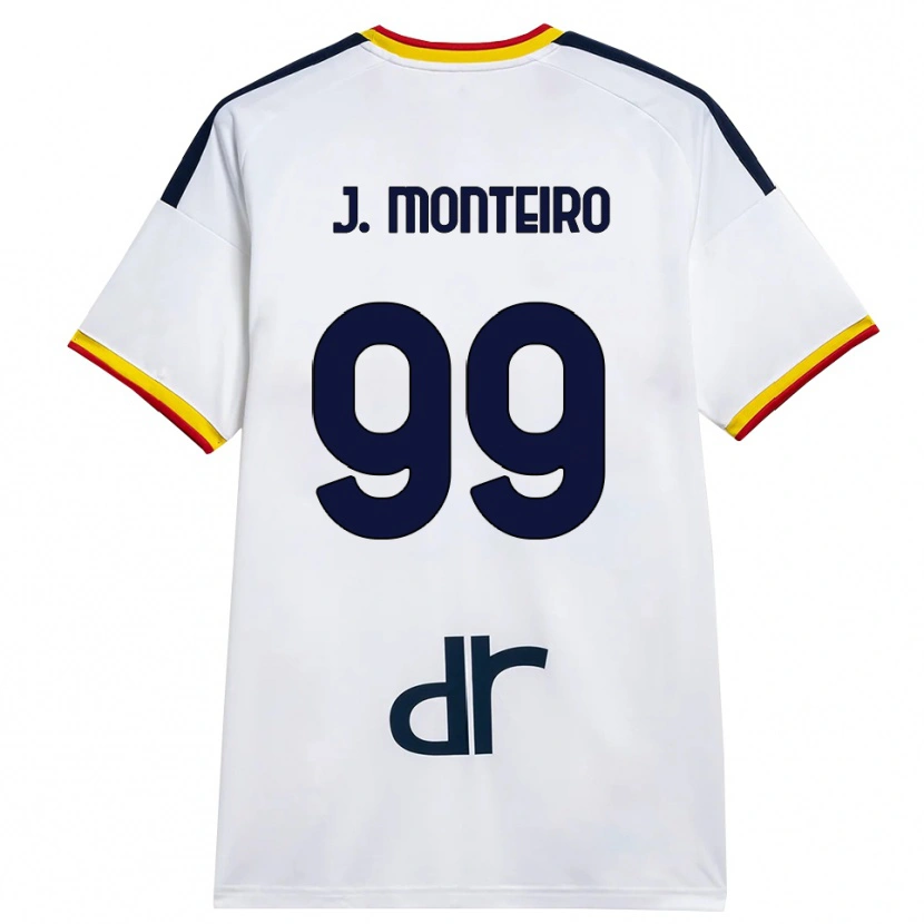 Danxen Bambino Maglia Joël Monteiro #99 Bianco Giallo Rosso Kit Gara Away 2026/27 Maglietta