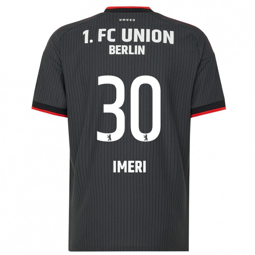 Danxen Bambino Maglia Kastriot Imeri #30 Nero Bianco Rosso Kit Gara Away 2026/27 Maglietta