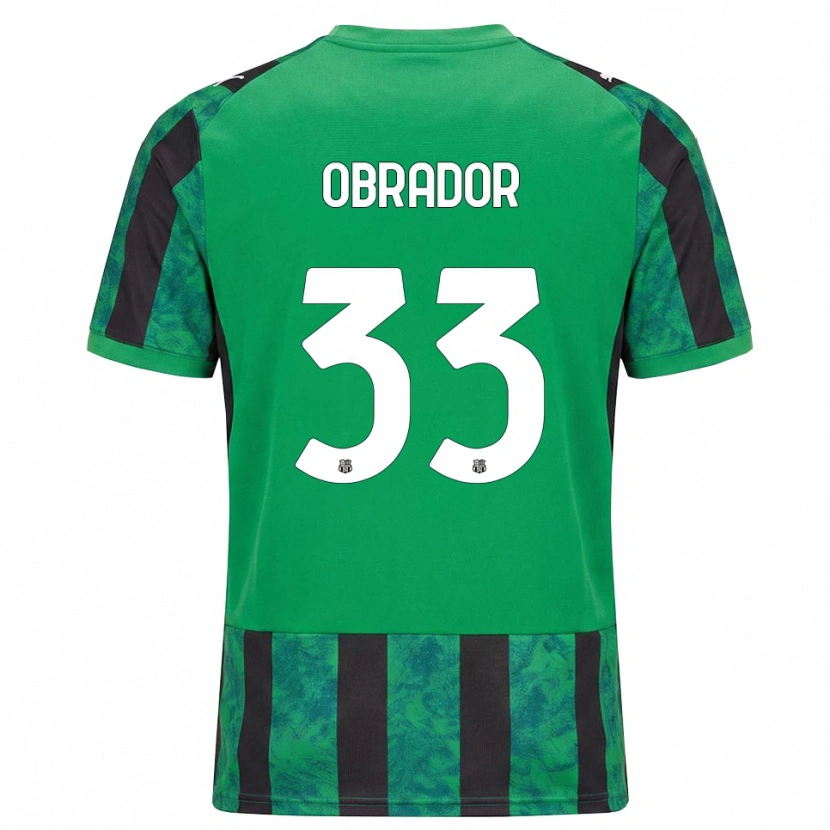 Danxen Uomo Maglia Rafa Obrador #33 Verde Nero Bianco Kit Gara Home 2026/27 Maglietta