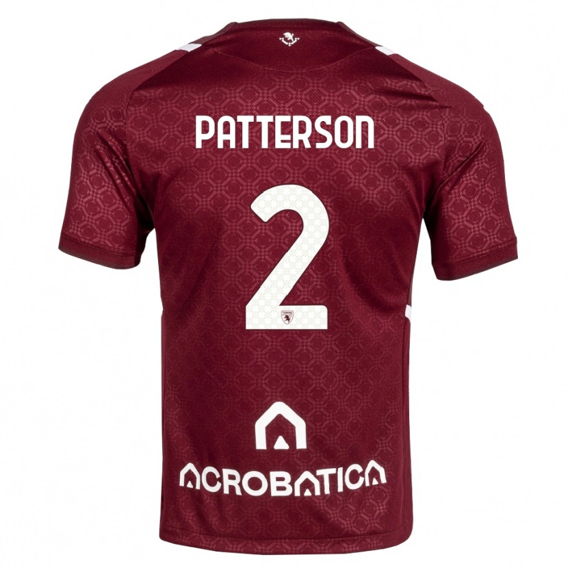 Danxen Uomo Maglia Nathan Patterson #2 Borgogna Bianco Kit Gara Home 2026/27 Maglietta