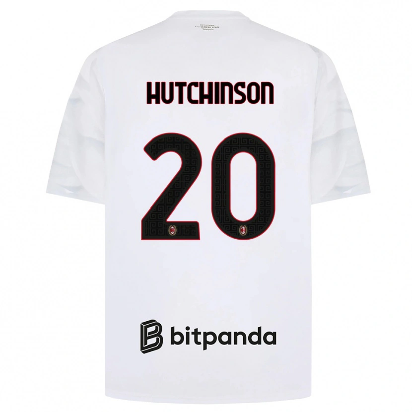 Danxen Uomo Maglia Omari Hutchinson #20 Bianco Rosso Nero Kit Gara Away 2026/27 Maglietta